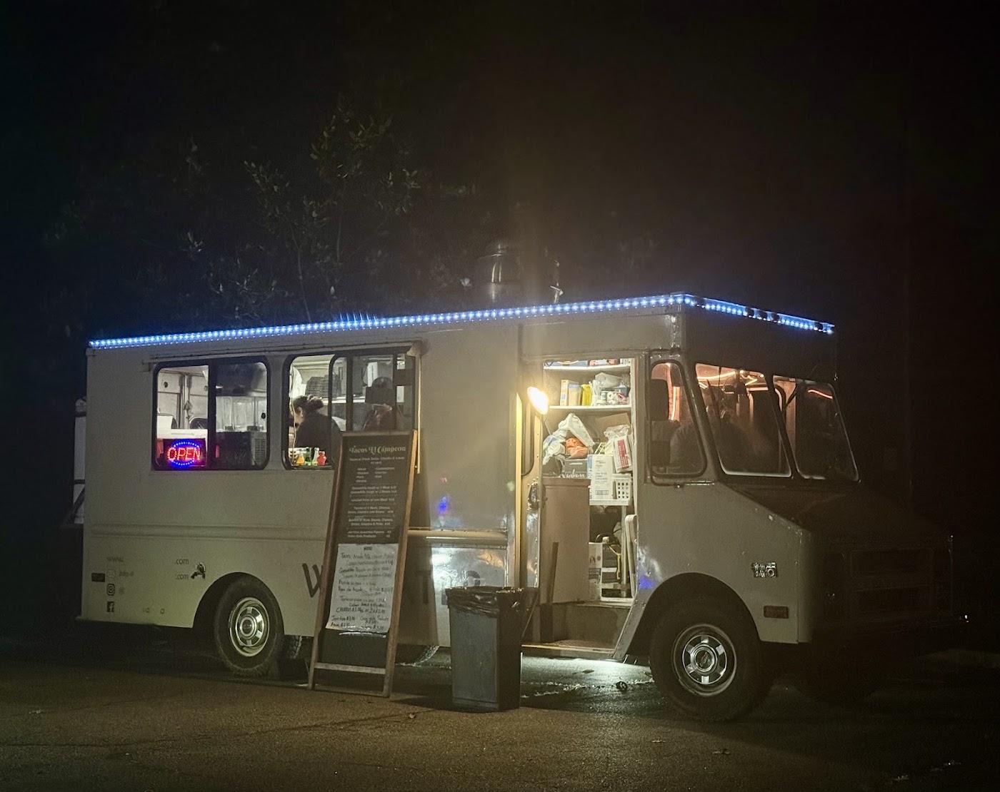 Inside Tacos El Campeon Food Truck